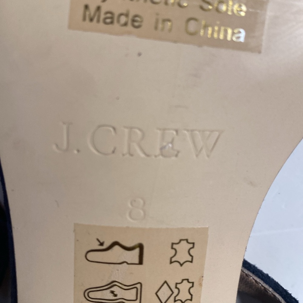 J. Crew Navy Sandals with Floral and Palm Accents - Picture 5 of 5